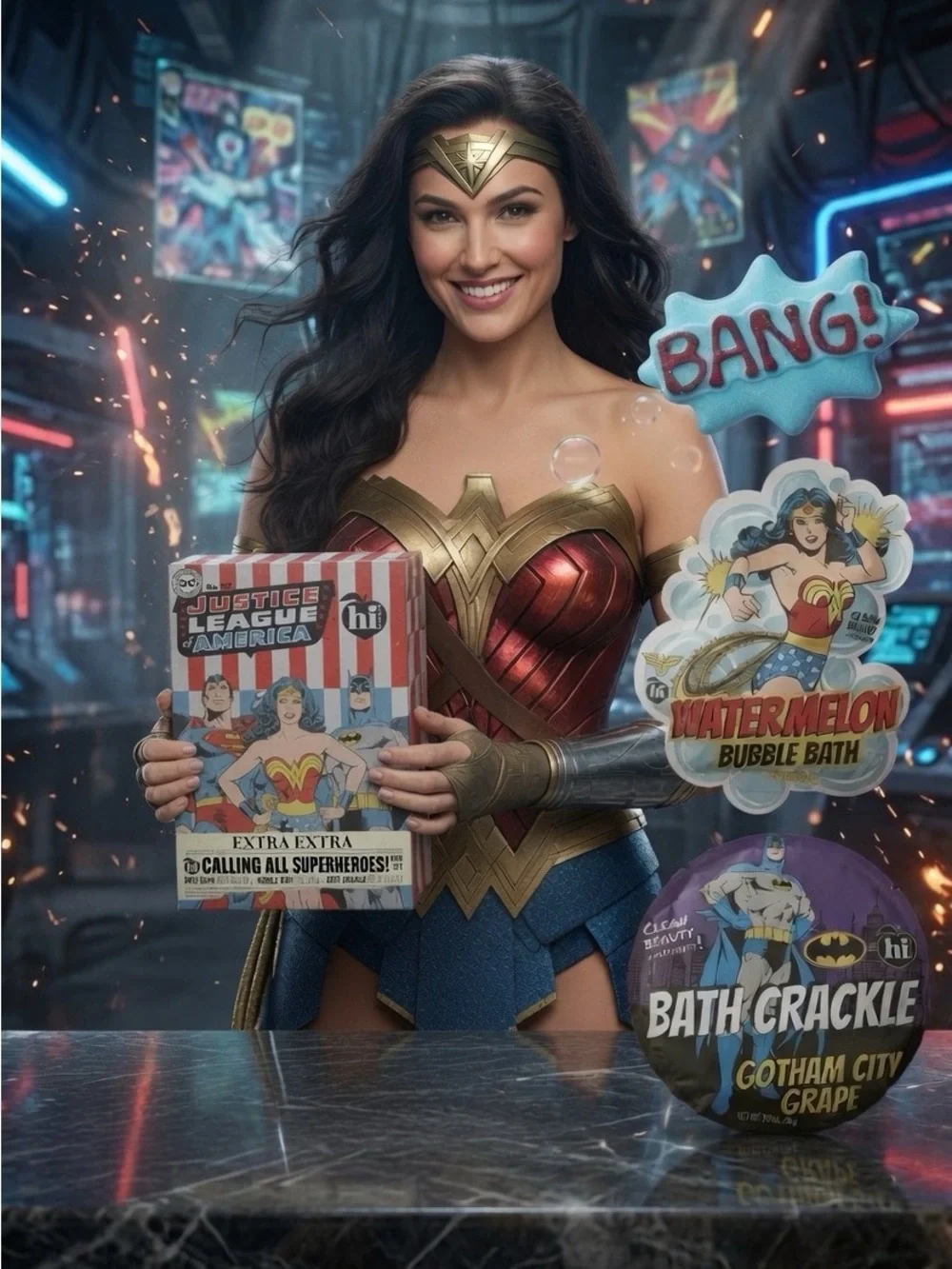 NWT DC Justice League Bath Bomb/Bubble Bath/Bath Crackle